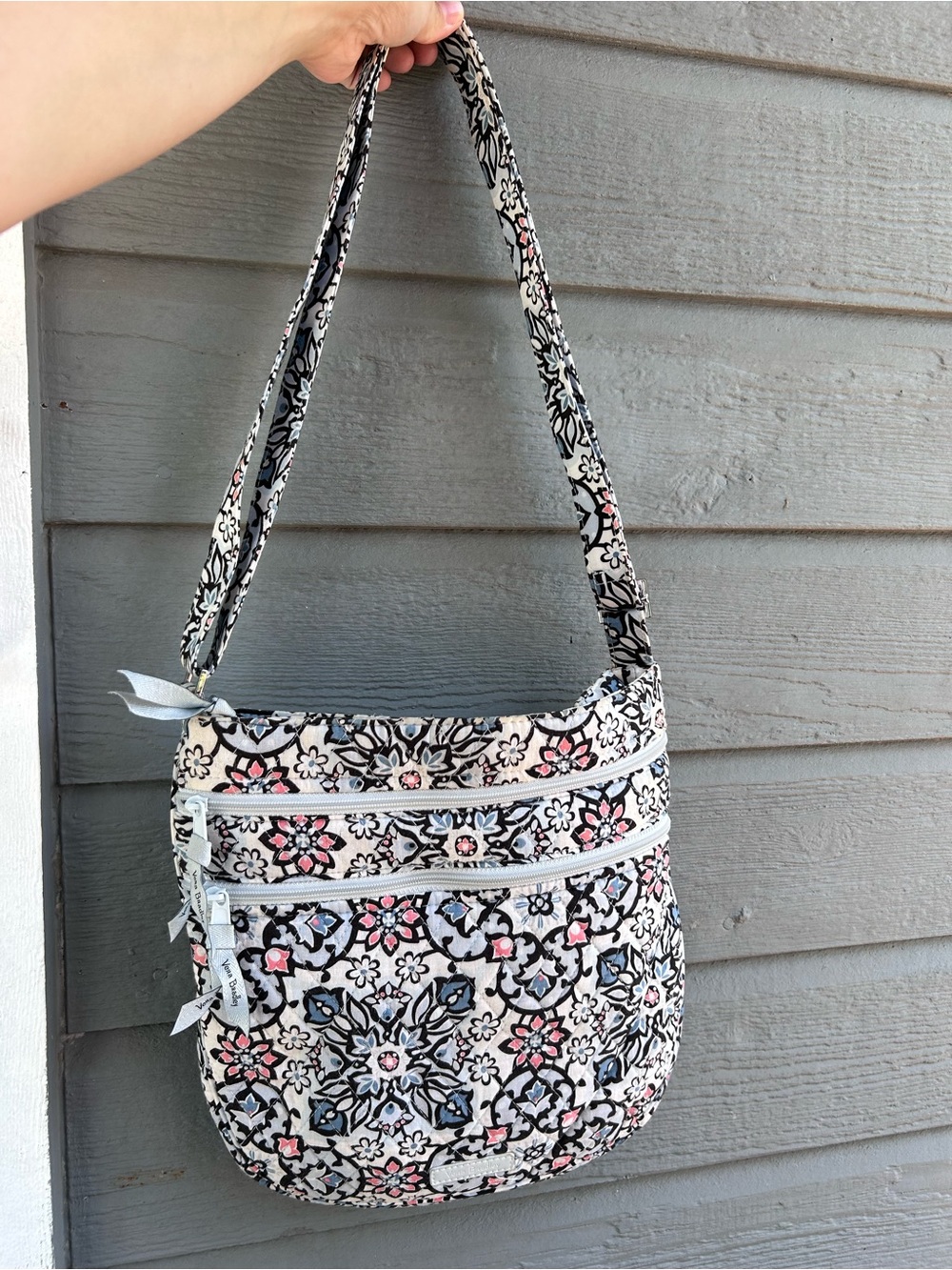 Vera Bradley Lisbon Medallion Hipster Teiple Zipper Crossbody Shoulder Bag
